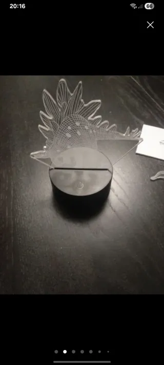 Lampada Dinosauro Trasparente