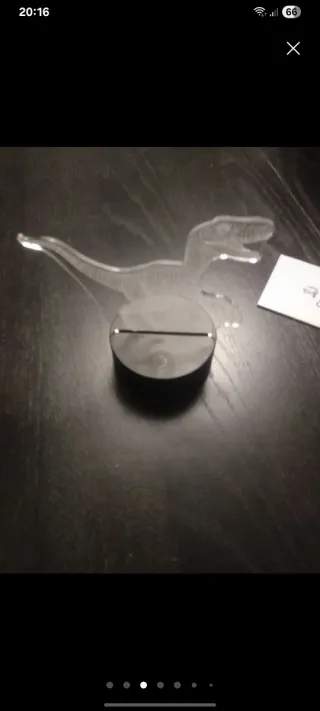 Lampada Dinosauro Trasparente