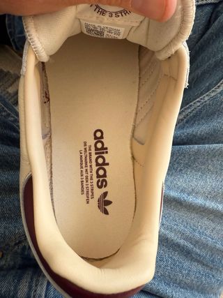 Adidas Samba Beige/Rojo Talla 42