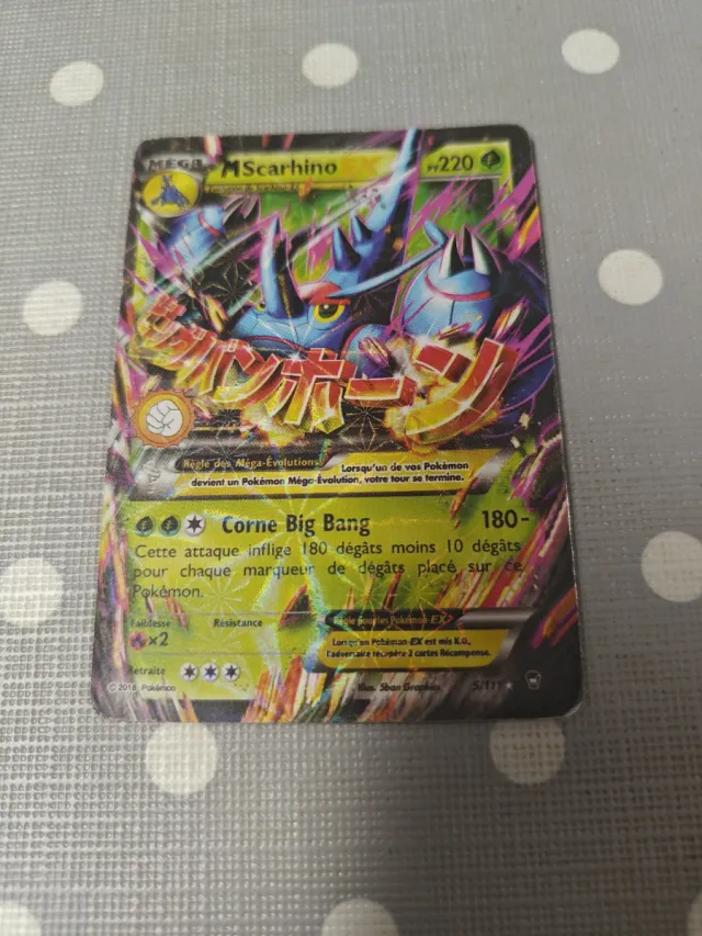 Carta Pokémon Mega Scarhino EX 2018 francesa