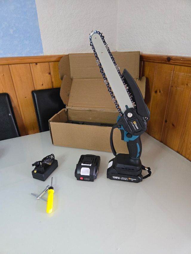 Motosega Senza Fili 8 Pollici +2 Batterie