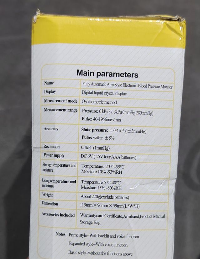 Misuratore di pressione sanguigna da braccio digitale Monitor della pressione sanguigna