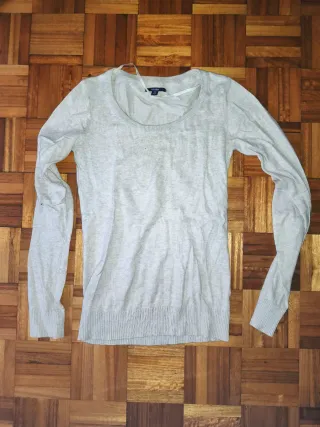 Jersey Kiabi beige/gris mujer