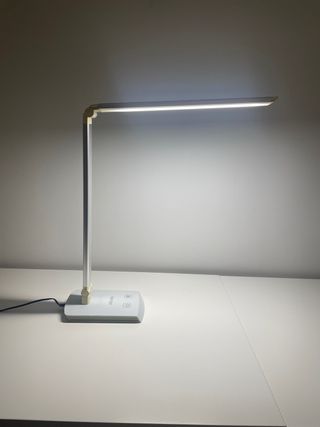 Lámpara Escritorio LED Moderna Plata/Blanca