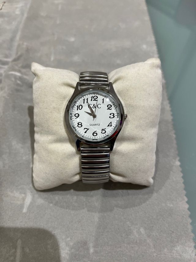Reloj C&C Cuarzo Plata y Blanco