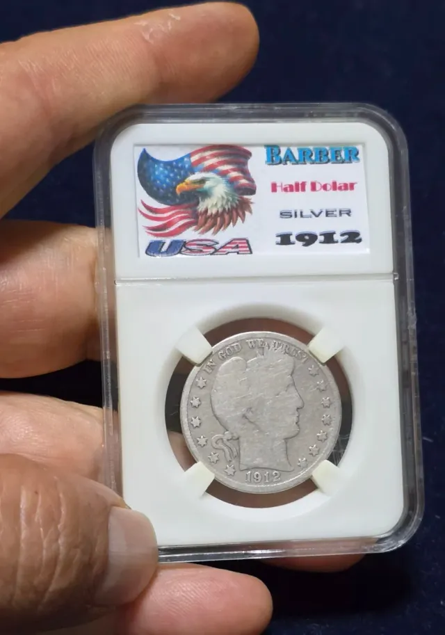 USA Half Dollar Barber Silver 1912