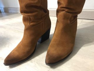 Stivali prima donna in vera pelle marrone Tg 38