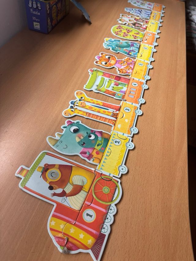 Juego Matemático Madera y puzzle números