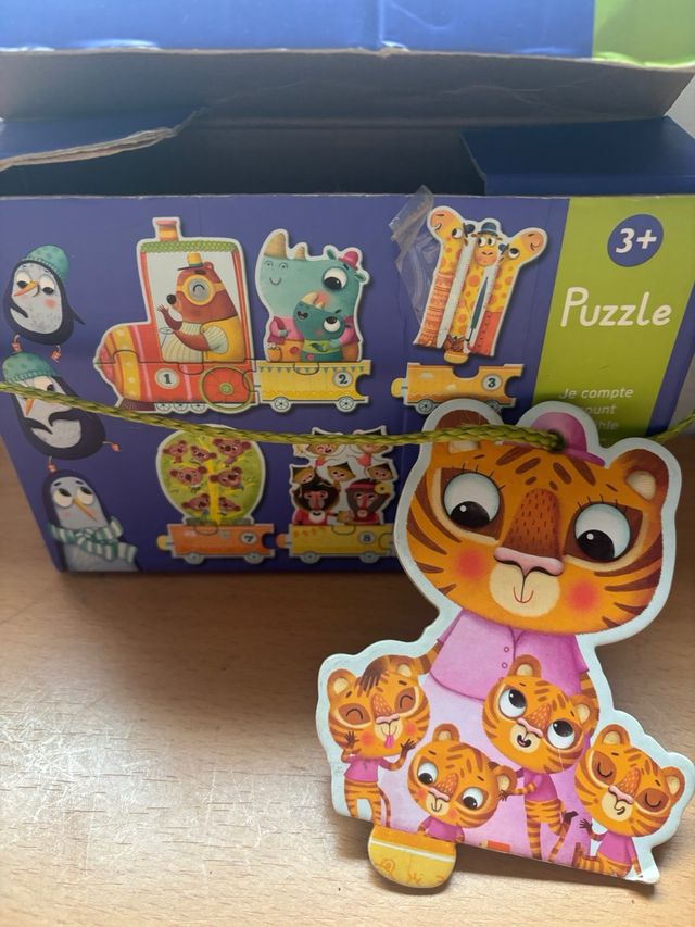 Juego Matemático Madera y puzzle números