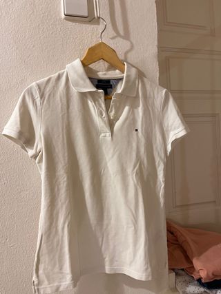 Polo Tommy Hilfiger Mujer Blanco Slim Fit