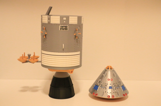 Modello 3D Apollo Lunar Module + CSM in scala 1/32