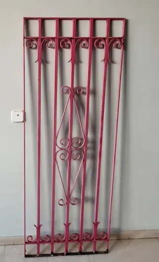 Reja de hierro forjado decorativa,medidas 159x61x2