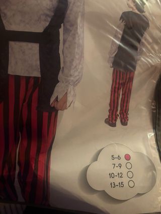 Disfraz Pirata Zombie Talla 5-6 Años
