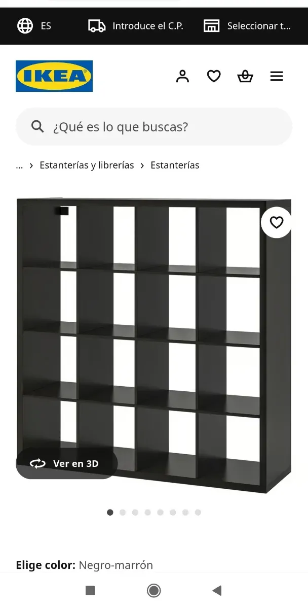 Estantería Kallax Negra Ikea