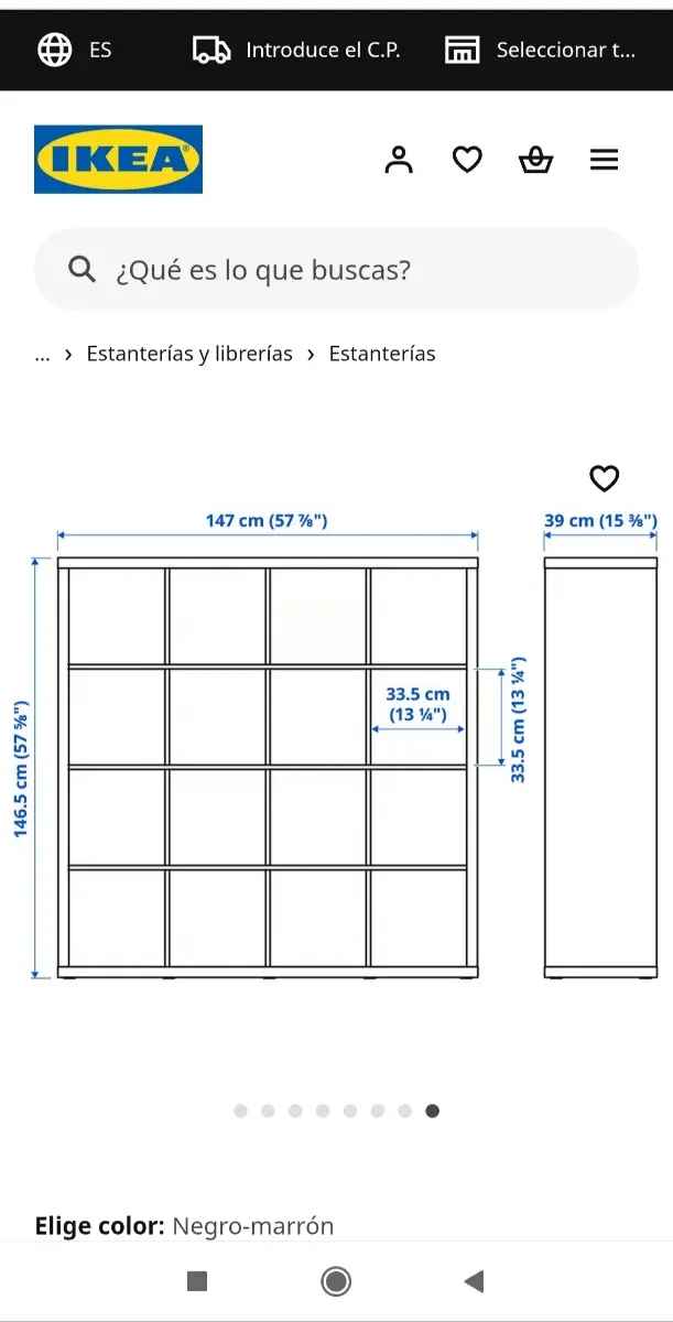 Estantería Kallax Negra Ikea