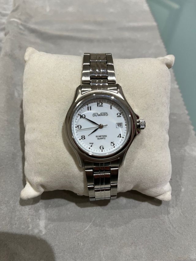 Reloj Duward Hombre Plata y Blanco