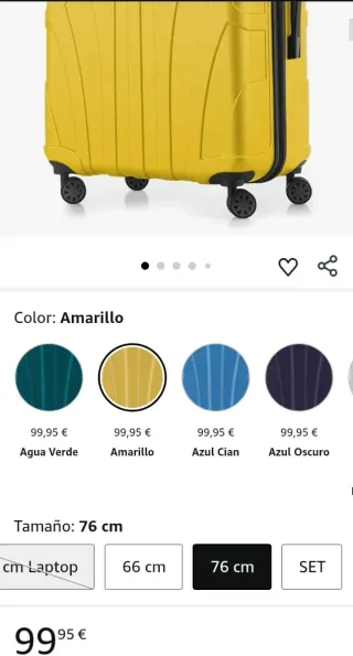 Maleta Rígida Suitline TSA Amarilla 76 cm