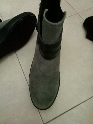 Stivaletti donna grigio e nero