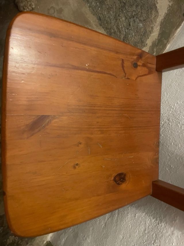 Juego de 2 sillas de madera maciza 