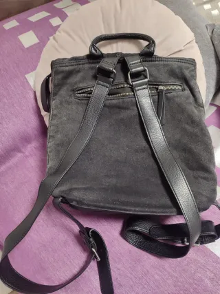 Mochila Desigual Negra Bordada