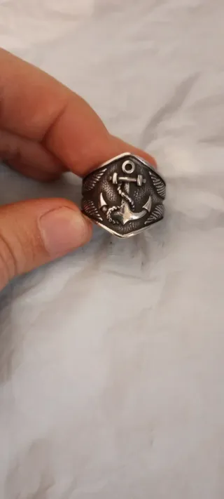 Anillo Acero Inoxidable Ancla Náutica