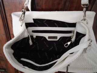 Borsa Mimì Muà trama intrecciata bianca