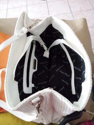 Borsa Mimì Muà trama intrecciata bianca