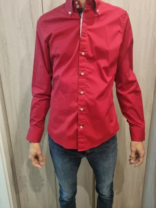 Camisa 7 Camicie Roja Talla M