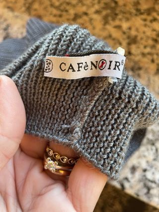 Cappello Cafe' Noir grigio con fiocco