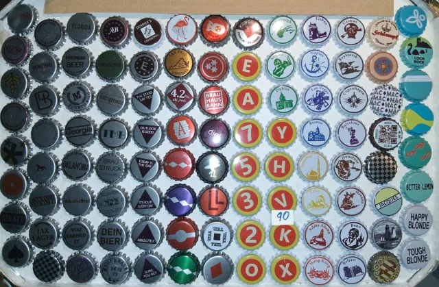 Lote de chapas de cerveza