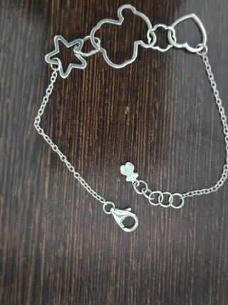 Pulsera Tous Corazón Estrella Mickey Plata