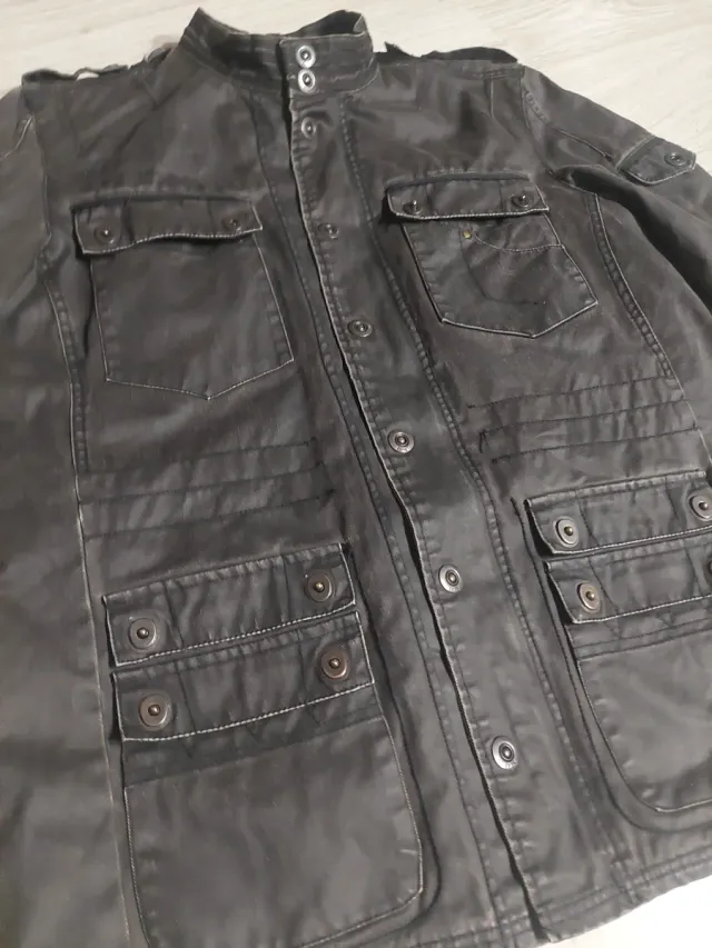 Chaqueta Pepe Jeans Tall XL Negra efecto engrasada