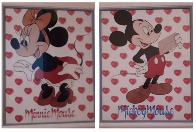 Cuadros Decorativos Mickey y Minnie Mouse