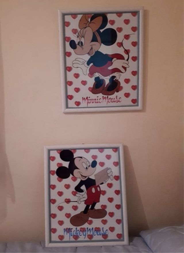 Cuadros Decorativos Mickey y Minnie Mouse