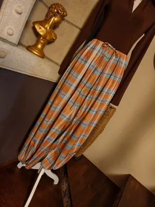 PANTALÓN BOMBACHO VOLUMEN CUADROS NUEVO