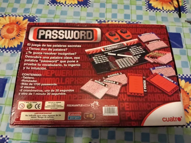 Juego de mesa Password retro
