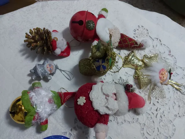 Adornos Navideños Santa Claus y Campanas