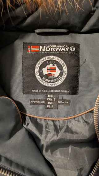 Abrigo Geographical Norway gris hombre