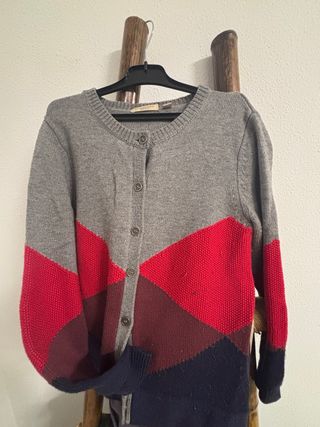 Jersey Burberry Mujer Gris y Rojo