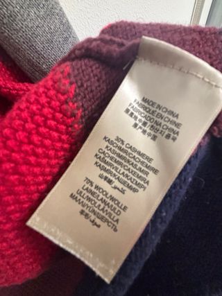 Jersey Burberry Mujer Gris y Rojo