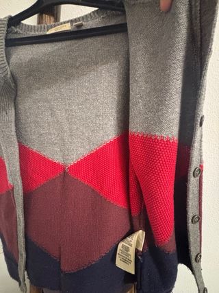 Jersey Burberry Mujer Gris y Rojo