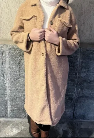 Cappotto Teddy Beige Lungo
