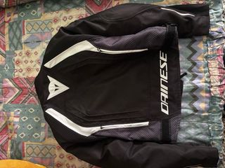Chaqueta Dainese Moto Negra y Blanca talla 48