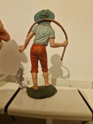 Pastorello pescatore presepe vintage