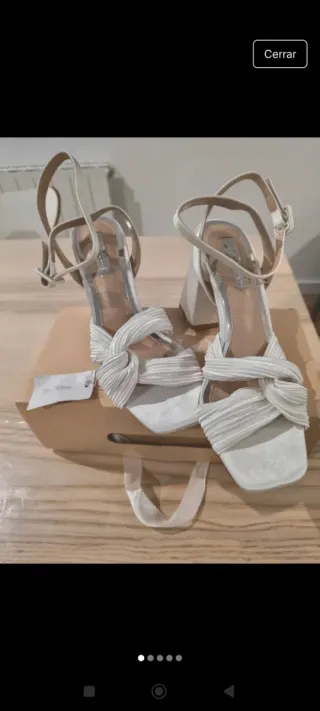 Sandalias de Satén Ivory Be Mine Novia