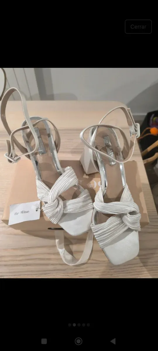 Sandalias de Satén Ivory Be Mine Novia