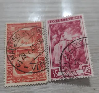 Lotto francobolli timbrati con Città e date