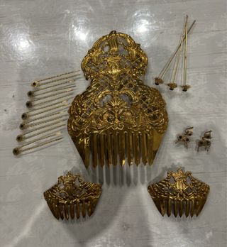 Aderezo Fallera Antiguo - Conjunto Dorado