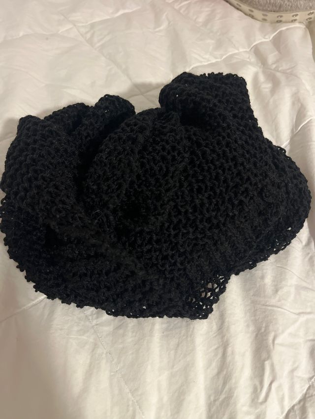 Bufanda/Braga cuello tejida negra