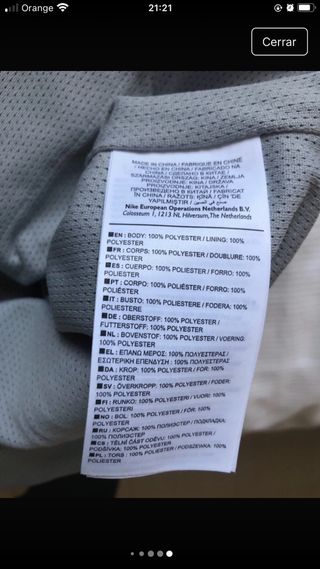 Chaqueta Nike chico gris nueva.